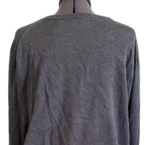 Calvin Klein Sweater Men’s XXL Gray Supima Cotton Crew Neck Pullover Logo - Picture 4 of 9